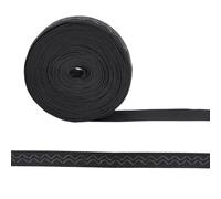 letsinstyle 10 iarda 1 Pollici di Larghezza Fascia Elastica in Silicone Antiscivolo, Nastri Antiscivolo in Silicone Ondulato, Nastro Elastico Nero per Indumenti, Biancheria Intima, Parrucche, Cucito