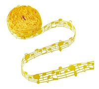 Letsinstyle Nastro con Note Musicali Da 10 iarda e 1.18 pollici, Nastri per Notazione Musicale Cava, Passamaneria In Grosgrain Incisa per Decorazioni Fai Da Te
