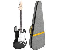 LETSROCK 38 40 41 Inch Electric Guitar Gig Bag, Electric Guitar Case with 0.5 Inch Waterproof Thick Padding with Carry Handle, Pocket & Neck Strap Electric Guitar Bag Gray