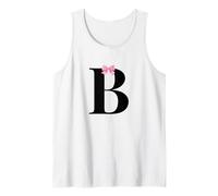 Letter B Coquette Monogram with Pink Bow Initial Name Canotta