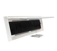 Letter Box Cover With Flap & Brush For Internal Or External Use - White Finish