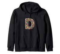 Letter D Candy Rainbow Sprinkles Monogram Men, Women, Kids Felpa con Cappuccio