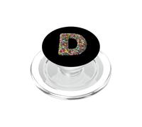 Letter D Candy Rainbow Sprinkles Monogram Men, Women, Kids PopSockets PopGrip per MagSafe