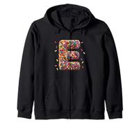 Letter E Candy Rainbow Sprinkles Monogram Men, Women, Kids Felpa con Cappuccio