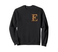 Letter E First Name Monogram Initial Leopard Print Felpa