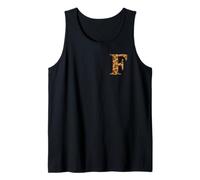 Letter F First Name Monogram Initial Leopard Print Canotta