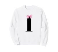 Letter I Coquette Monogram with Pink Bow Initial Name Felpa