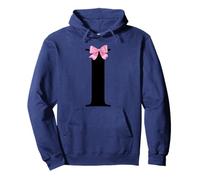 Letter I Coquette Monogram with Pink Bow Initial Name Felpa con Cappuccio