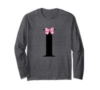 Letter I Coquette Monogram with Pink Bow Initial Name Maglia a Manica