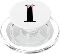 Letter I Coquette Monogram With Pink Bow Initial Name PopSockets PopGrip per MagSafe