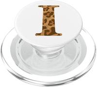 Letter I First Name Monogram Initial Leopard Print PopSockets PopGrip per MagSafe