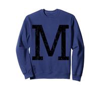 Letter M Capital Alphabet Initial School College Varsity Felpa