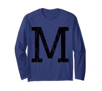Letter M Capital Alphabet Initial School College Varsity Maglia a Manica