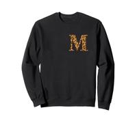 Letter M First Name Monogram Initial Leopard Print Felpa