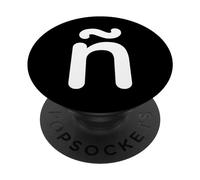 Letter N with Tilde (Virgulilla) Enye Spanish Alphabet PopSockets PopGrip Adesivo