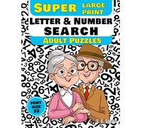Letter & Number Search Adult Puzzles, Super Large Print, Font Size 32, License Style Alphanumeric Mix, Cognitive Exercise, Enhance Memory