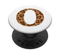 Letter O First Name Monogram Initial Leopard Print PopSockets PopGrip Adesivo