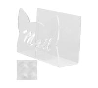 Letter Organizer Stand, Envelope Holder Tray, Cat Shape Acrylic Mail Rack with Stable Base, Transparent Document Sorting Frame, Compact Desk Storage Design, Paper Storage for Office and Home Use