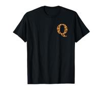 Letter Q First Name Monogram Initial Leopard Print Maglietta