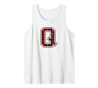 Letter Q First Name Monogram Initial Tartan Print Canotta