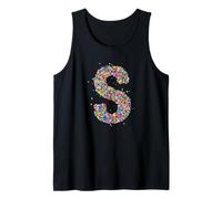 Letter S Candy Rainbow Sprinkles Monogram Style Canotta