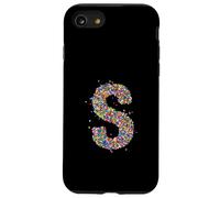 Letter S Candy Rainbow Sprinkles Monogram Style Custodia per iPhone SE (2020) / 7/8