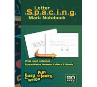 Letter Spacing Mark Notebook: Wide ruled with small marks on the baseline / 110 pages / 8.5x11 Inches / for Dysgraphia Kids
