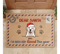 Lettera A Babbo Natale - Caro Babbo Natale, Quest'Anno Siamo Stati Molto Bravi - Cane Personalizzato Tappeto Ingresso Casa Antisporco Tappetino Da Bagno Resistente Zerbino Di Benvenuto 40X60Cm