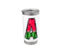 Lettera a forma di anguria, con grazioso design dell'alfabet Bicchiere termico in acciaio inox doppia parete