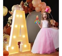 Lettera A gigante, 120 cm, con luce a LED, per San Valentino, compleanno, Natale, Capodanno