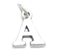 Lettera A iniziale charm in argento sterling .925 x 1 lettere charms ciondolo
