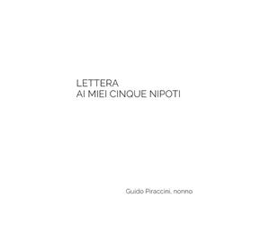 LETTERA AI MIEI CINQUE NIPOTI