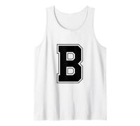 Lettera B Big Bold Capital Varsity Alphabet Monogram Canotta