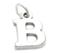 Lettera B iniziale charm in argento sterling .925 x 1 ciondolo con ciondoli lett