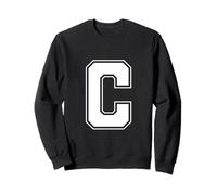 Lettera C Big Bold Capital Varsity Alphabet Monogram Felpa
