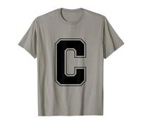 Lettera C Big Bold Capital Varsity Alphabet Monogram Maglietta