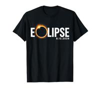 Lettera C Night Total Solar Eclipse 2026 Maglietta con Stampa Grafica Economica