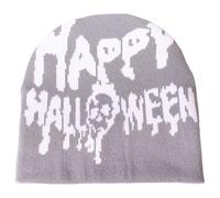 Lettera Cappello Ragazza Cofano 2000S Ragazza Donne Copricapo Casual Adolescenti senza tesa Elastico Pullover Lettera Cappello, grigio, Taglia unica
