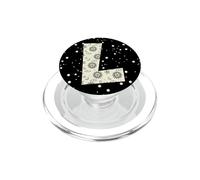 Lettera celeste L Sole Luna Vintage Alfabeto PopSockets PopGrip per MagSafe