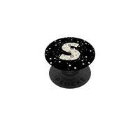 Lettera celeste S Sole Luna Vintage Alfabeto PopSockets PopGrip Adesivo