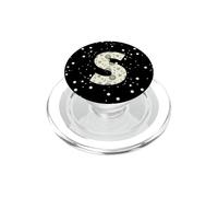 Lettera celeste S Sole Luna Vintage Alfabeto PopSockets PopGrip per MagSafe