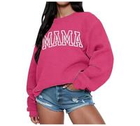 Lettera Country Felpe per le donne Grafica Carino Girocollo Top Manica Lunga Autunno Vestiti 2025 Cartoon Comfort Loose Fit Y2K Ladies Teen Felpe Trendy Fashion Workou Sottile, Rosso, S