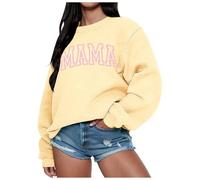 Lettera Country Felpe per le donne Grafica Carino Girocollo Top Manica Lunga Autunno Vestiti 2025 Cartoon Comfort Loose Fit Y2K Ladies Teen Felpe Trendy Fashion Workou Sottile, bianco, 4XL