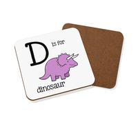 Lettera D Is Per Dinosauro Sottobicchiere - Divertente Alfabeto
