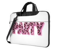 Lettera del partito con stampa leopardata rosa borsa per laptop custodia per laptop 15.6 pollici borse per computer imbottito copertura manica per donne uomini