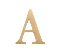 Lettera dell'alfabeto digitale per porta, 1 pezzo inglese autoadesivo in ottone, 46 mm, lettere dorate dalla A alla Z, numero civico, fai da te per la casa e la camera d'albergo (lettera A)