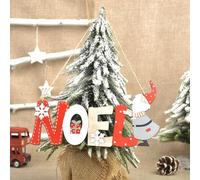 Lettera di Babbo Natale in legno da appendere, decorazione da appendere alla tua collezione di decorazioni festive (B)