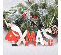 Lettera di Babbo Natale in legno da appendere, decorazione da appendere alla tua collezione di decorazioni festive (A)