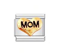 Lettera di Cuore in Acciaio Inox Per Braccialetti Con Infinite Possibilità Creative Regalo Unico Per Le Donne Braccialetto Della Lettera Di Cuore Offrire, Taglia unica, come descritto