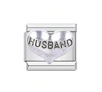 Lettera di Cuore in Acciaio Inox Per Braccialetti Con Infinite Possibilità Creative Regalo Unico Per Le Donne Braccialetto Della Lettera Di Cuore Offrire, Taglia unica, come descritto